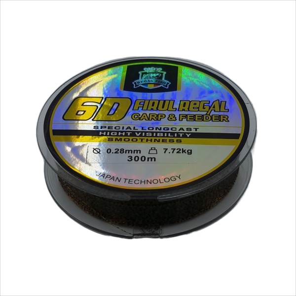 Monofilament fishing line, Regal Fish, 6D, 300 m, diameter 0.28 mm, 7.72 kg, camouflage color